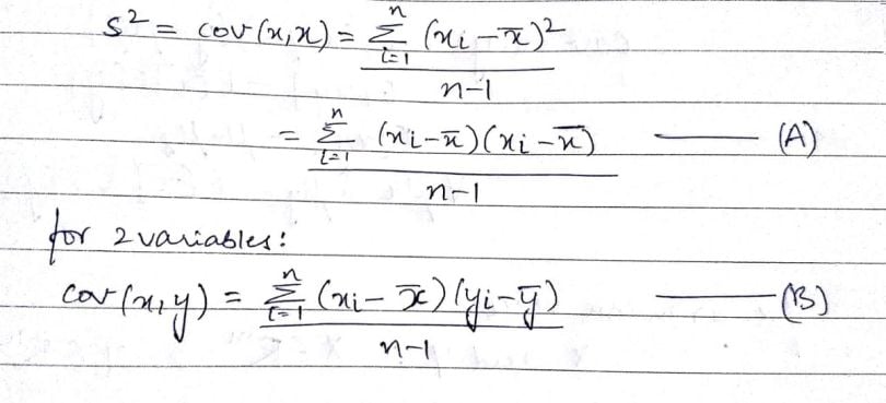 covariance and correlation